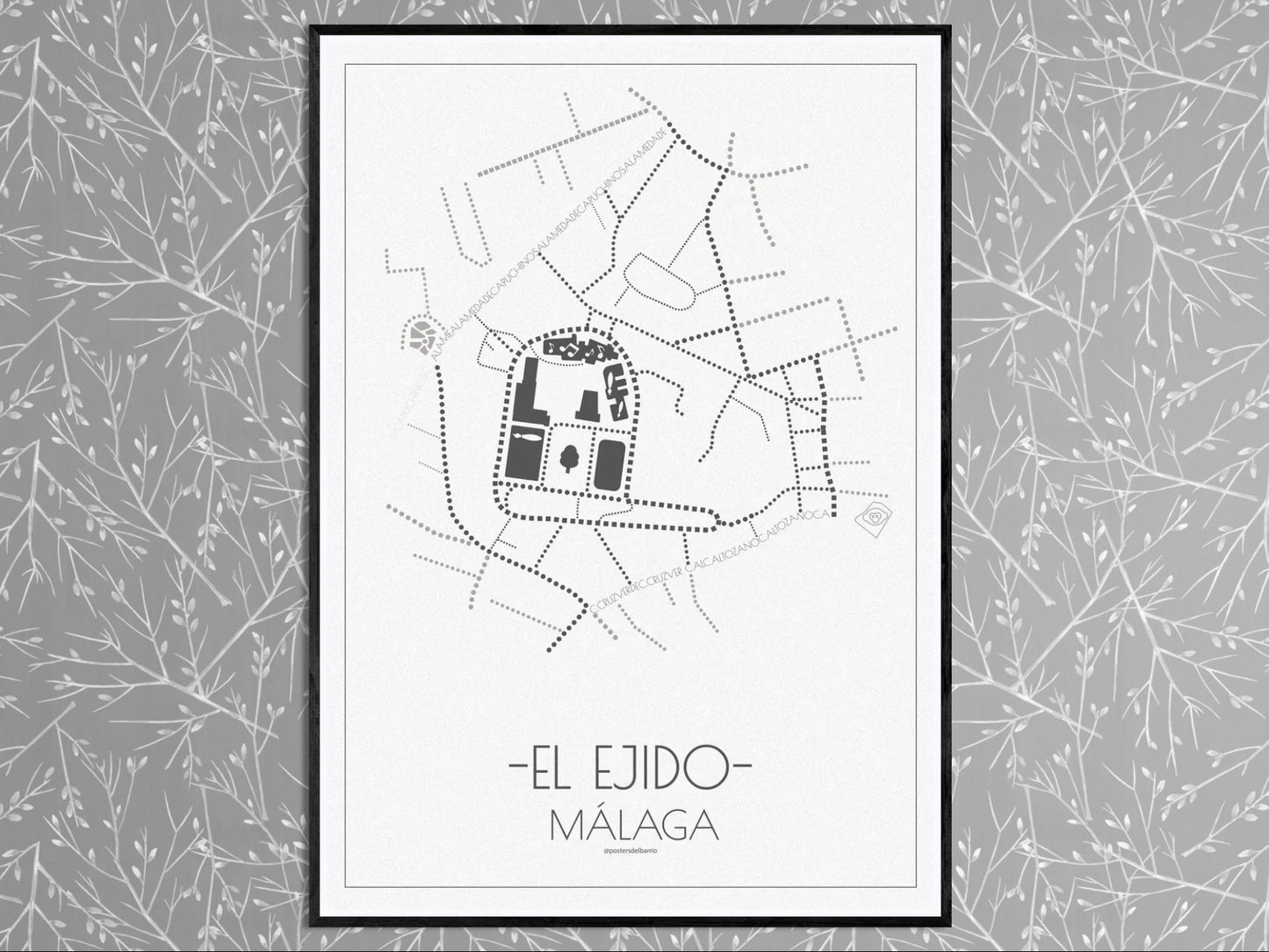 poster map of El Ejido neighbourhood in malaga